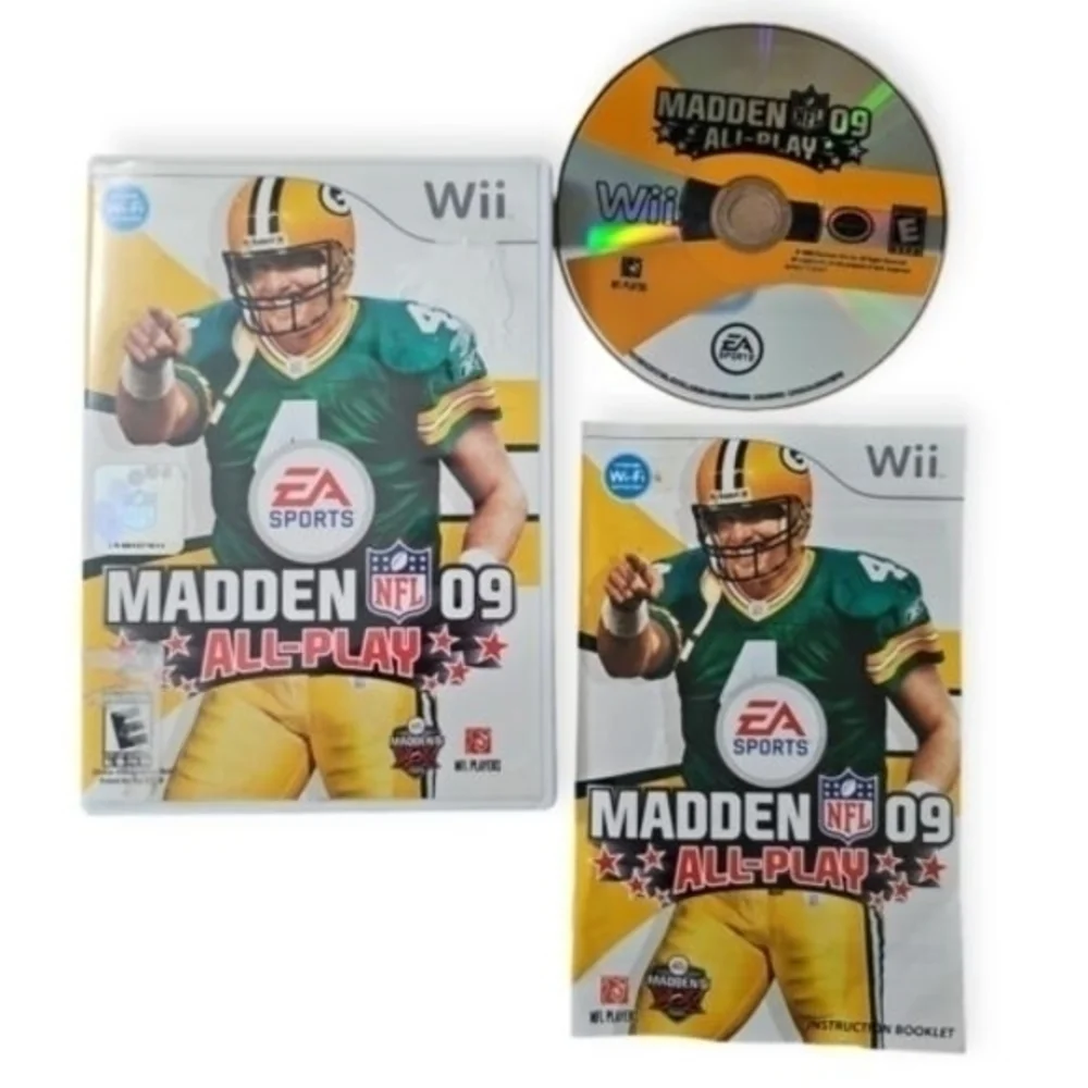 Madden NFL 09: All-Play (Nintendo Wii) Complete CIB Disc -‎ Tested!